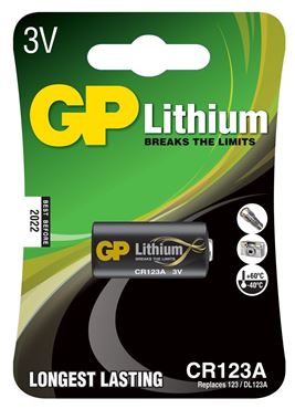 Pila Lithium para cámara (CR123A)